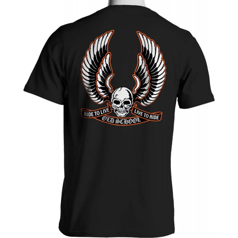 Old School Wings Skull